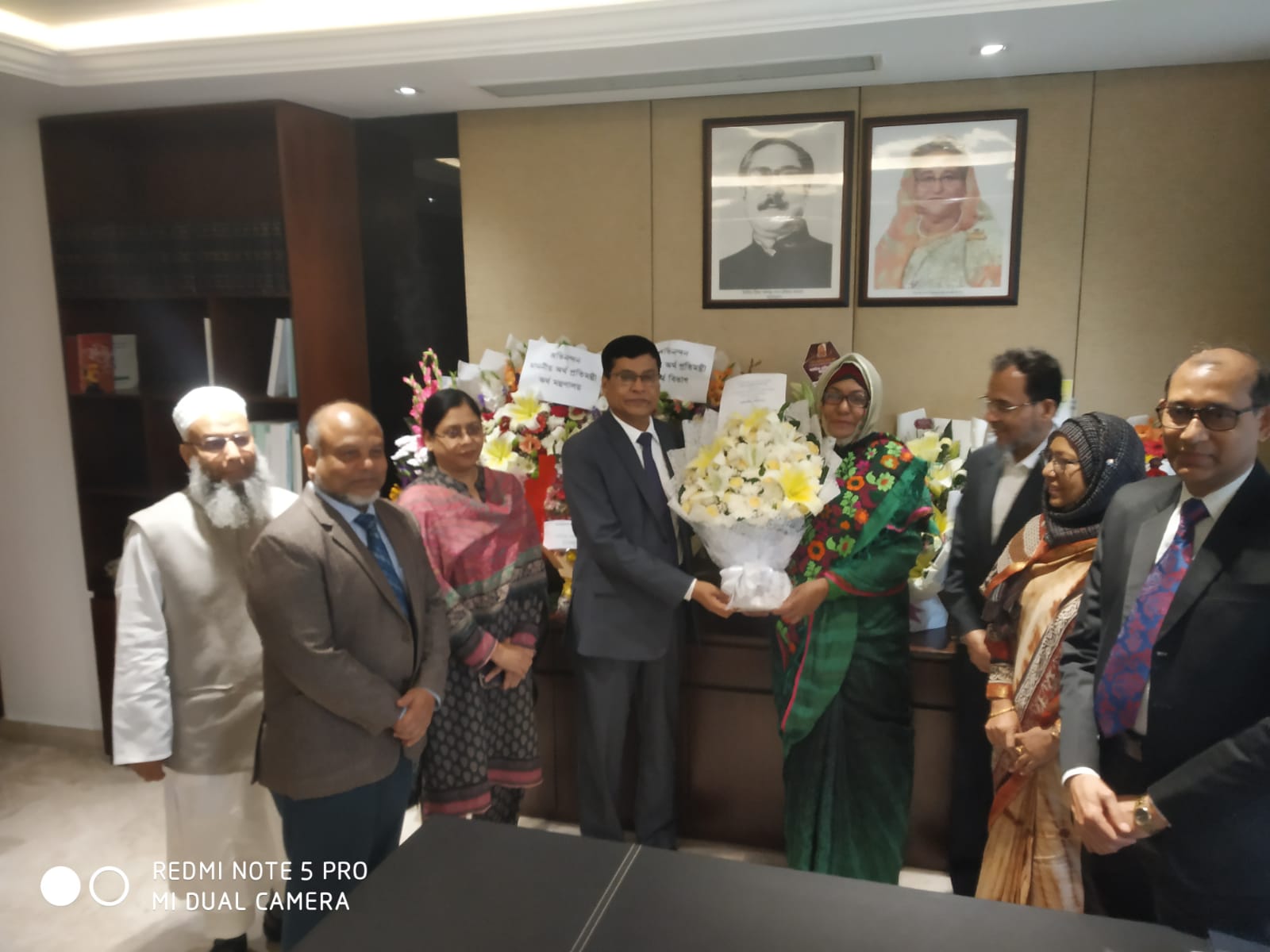 Hon'ble Comptroller and Auditor General of Bangladesh Md. Nurul Islam paid a courtesy visit to the newly joined Hon'ble State Minister of Finance Waseqa Ayesha Khan, MP today (4 March 2024)